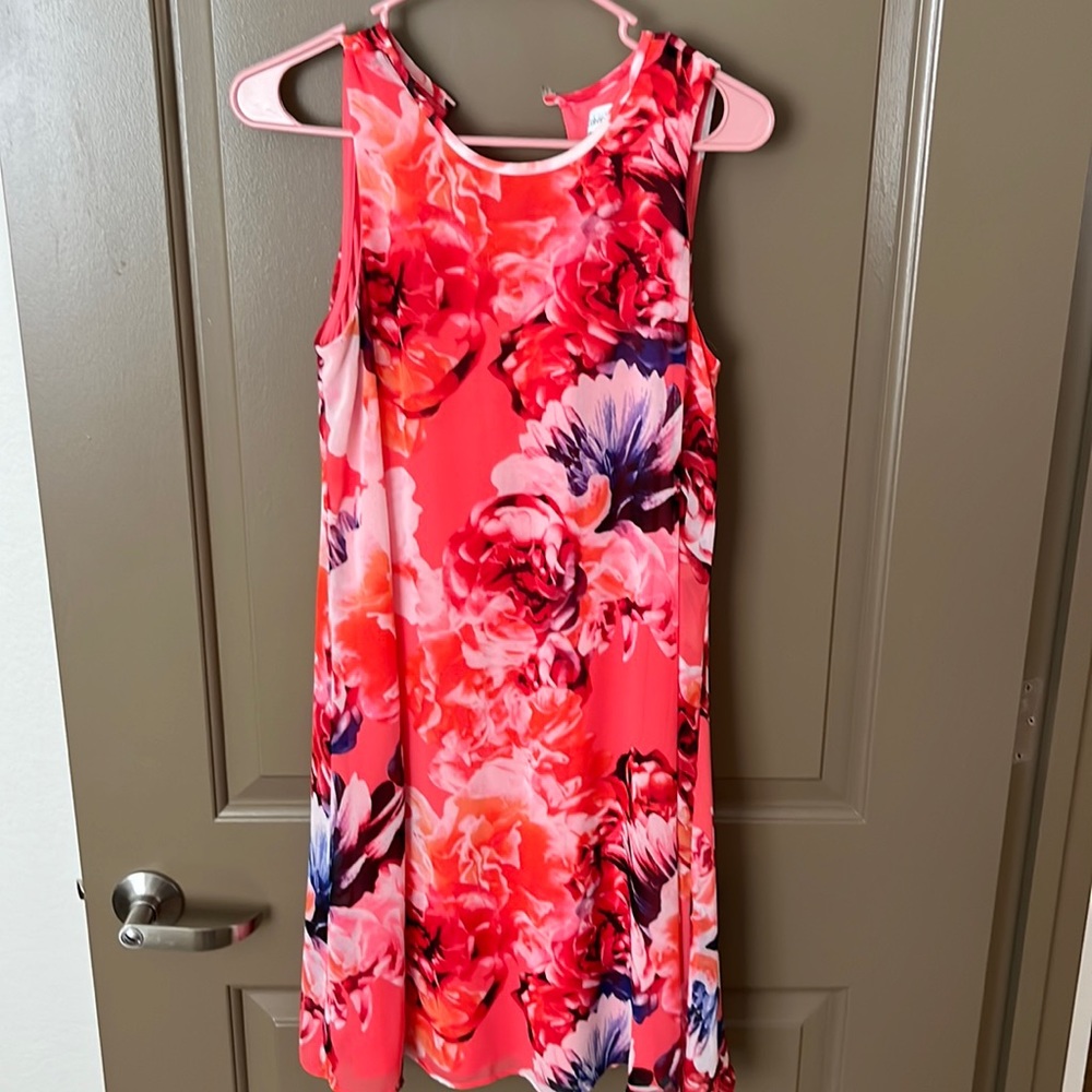 Calvin Klein worn 1 time floral dress size 8